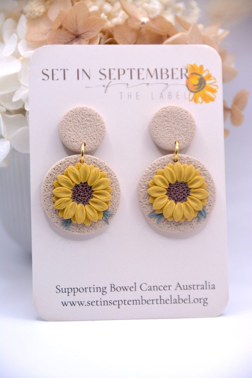 Sunflower Drop Earrings